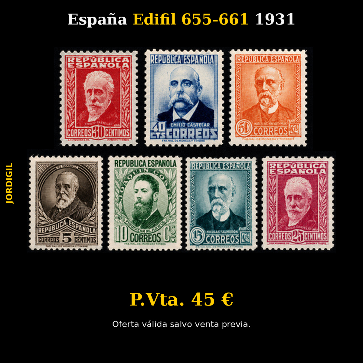 España · Edifil 655-661